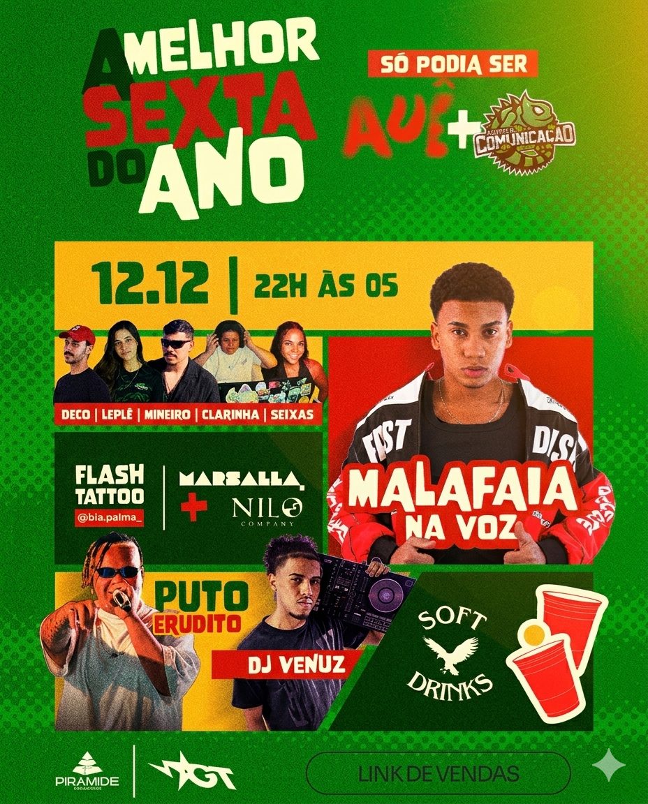 Cartaz — Auê · A Melhor Sexta do Ano